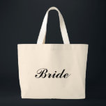 Grand Tote Bag "Jeune mariée" Fourre-tout enorme<br><div class="desc">La " jeune mariée" Fourre-tout enorme fait un grand cadeau ! La police et la couleur de police peuvent être changées.</div>