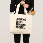 Grand Tote Bag Jogging Sucks. Courir ne marche pas. (Devant (produit))