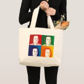 Grand Tote Bag Johann Sebastian Bach im Cartoon Stil (Devant (produit))