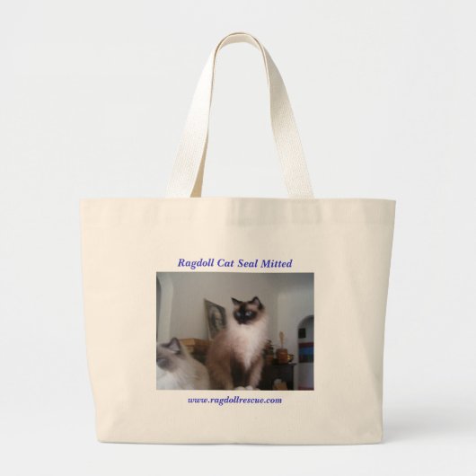 Grand Tote Bag Joint Mitted de Ragdoll (Devant)