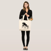 Grand Tote Bag Joli Chasseur Jumper Silhouette (Devant (modèle))