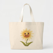 Grand Tote Bag Jolie Fleur Jaune (Devant)