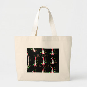 Grand Tote Bag Jolly Mouse Père Noël : Une Illustration Fun Holid
