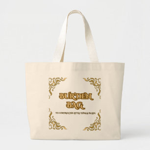 GRAND TOTE BAG JONQUILLE FLORAL DORÉ COTON NATUREL PLAGE BUR'DEN