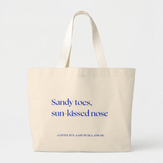 Grand Tote Bag Jortes de sable, Nez baisé au soleil | Plage esthé