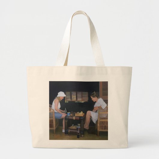 Grand Tote Bag Jouer aux échecs au Goldeneye (Devant)