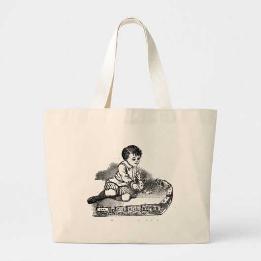 Grand Tote Bag Jouer Avec Le Train (Devant)