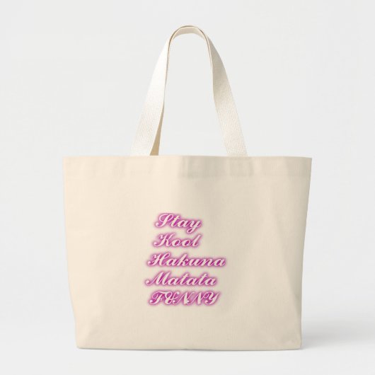 Grand Tote Bag Jouer Cool Hakuna Matata .png (Devant)