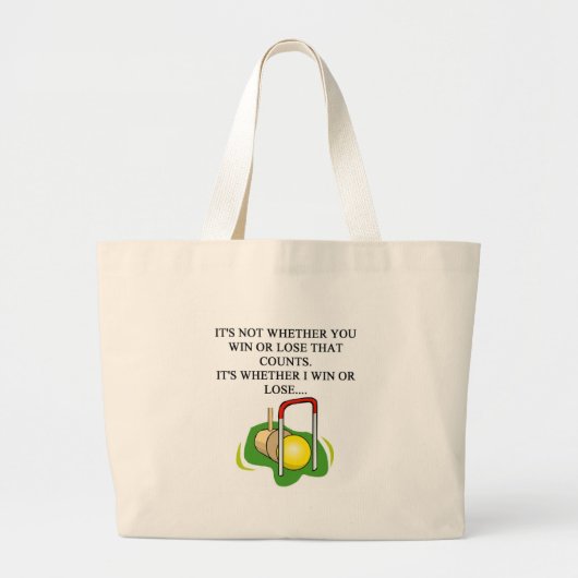Grand Tote Bag Joueur de CROQUET (Devant)