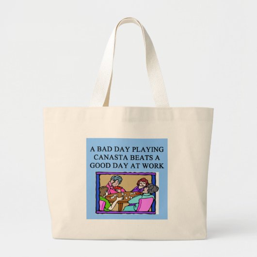 Grand Tote Bag joueur de jeu de canasta (Devant)