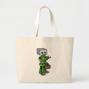 Grand Tote Bag Joueur de personnel de Lawyerbot Brightvale