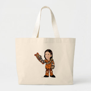 Grand Tote Bag Joueur de personnel de LornaDesparow Tyrannia