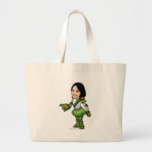 Grand Tote Bag Joueur de personnel d'île de mystère de