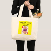 Grand Tote Bag joueur de pont en double (Devant (produit))