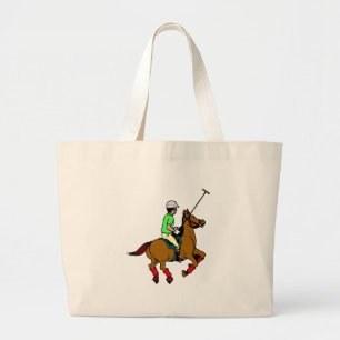 Grand Tote Bag Joueur Polo Circule Pony Swings Mallet