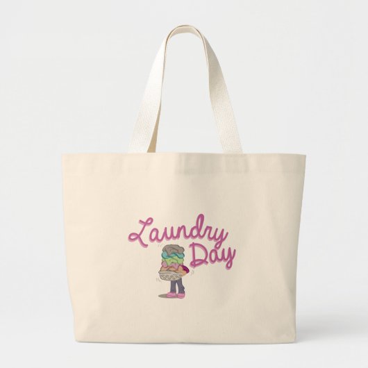 Grand Tote Bag Jour de blanchisserie (Devant)