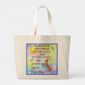 Grand Tote Bag Joyeuse retraite mignonne Dancing Dog Jumping avec (Dos)