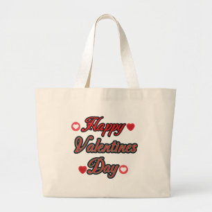 Grand Tote Bag Joyeuse Saint-Valentin pour le cadeau