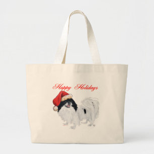 Grand Tote Bag Joyeuses Fêtes Japanese Chin