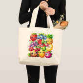 Grand Tote Bag Joyeux fruits (Devant (produit))