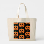 Grand Tote Bag Joyeux Jack-O-Lantern (Dos)
