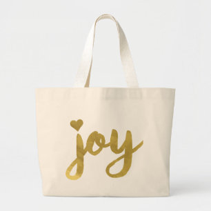 Grand Tote Bag Joyeux Joyeux j'ai de la joie pleine de joie