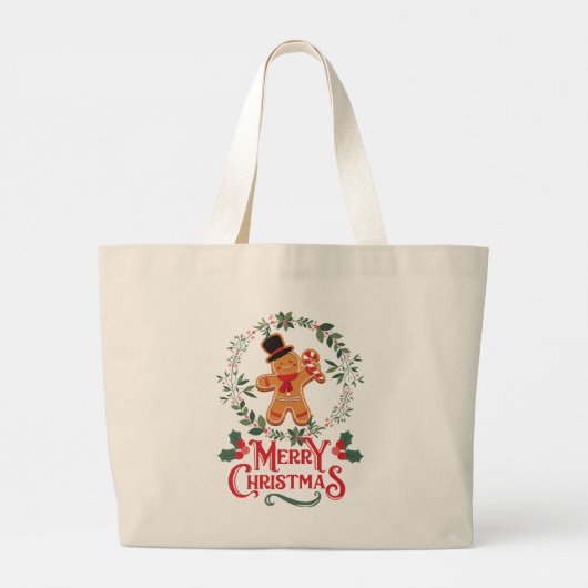 Grand Tote Bag Joyeux Noël (Dos)