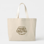 Grand Tote Bag Joyeux Noël  (Dos)