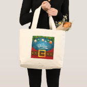 Grand Tote Bag Joyeux Noël Père Noël (Devant (produit))