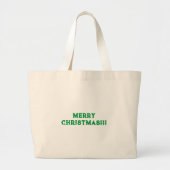 Grand Tote Bag Joyeux Noël Texte imprimé Fête Shopping (Devant)