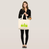 Grand Tote Bag Joyeux Pâques (Devant (modèle))