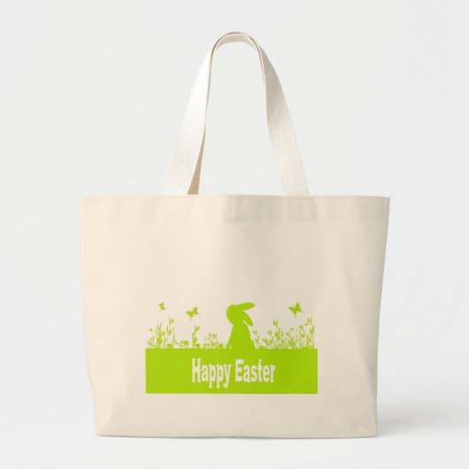 Grand Tote Bag Joyeux Pâques (Devant)