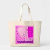 Grand Tote Bag Joyeux Saint Valentin (Devant)