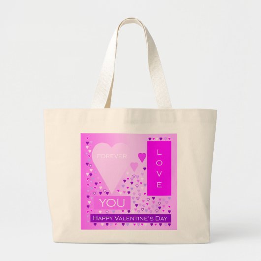 Grand Tote Bag Joyeux Saint Valentin (Devant)