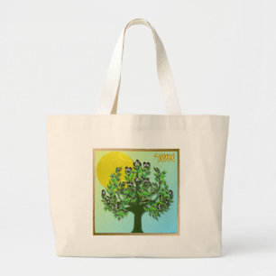 Grand Tote Bag Judaica 12 Tribes Israel Asher