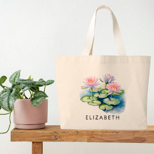 Grand Tote Bag Juillet Mois de naissance Fleur cadeau personnalis