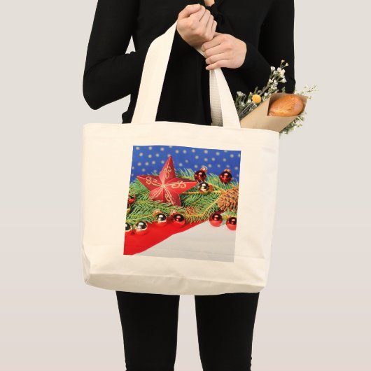 Grand Tote Bag Jumbo Einkaufstasche frohes Weihnachtsfest (Devant (produit))