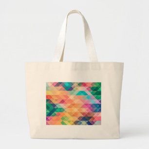Grand Tote Bag Jumbo fourre-tout multicolore.