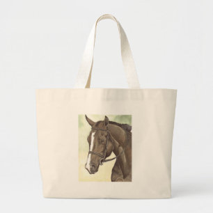 Grand Tote Bag Jument de l'annexe QH de champion de CHEVAL