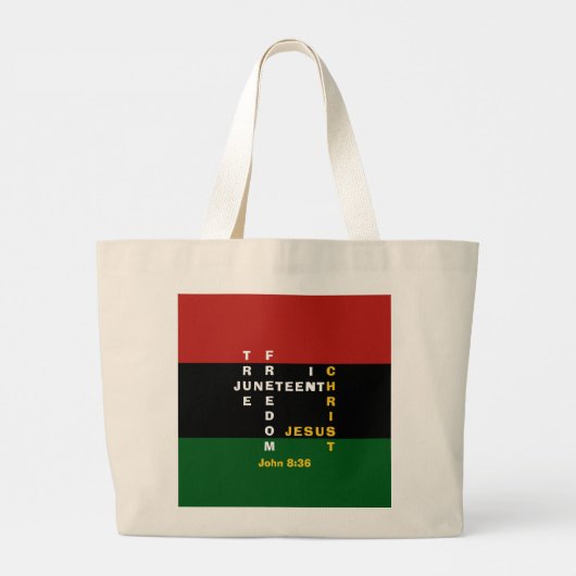 Grand Tote Bag JUNETEENTH Christian Crowword (Dos)