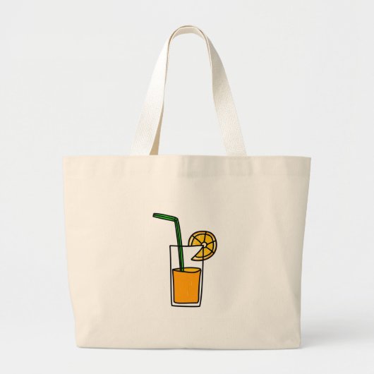 Grand Tote Bag jus d'orange (Devant)