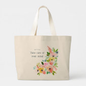 Grand Tote Bag Kaye et la florale estivale (Dos)