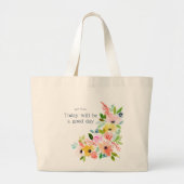 Grand Tote Bag Kaye et la florale estivale (Devant)