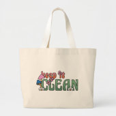 Grand Tote Bag Keep It Clean | Minimalist Reusable (Devant)