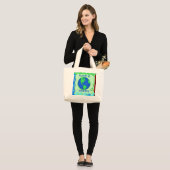 Grand Tote Bag Keep It Green Save Earth Environment Art (Devant (modèle))