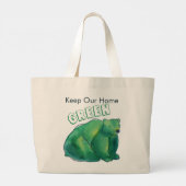 Grand Tote Bag Keep Our Home Green Round Bear (Dos)