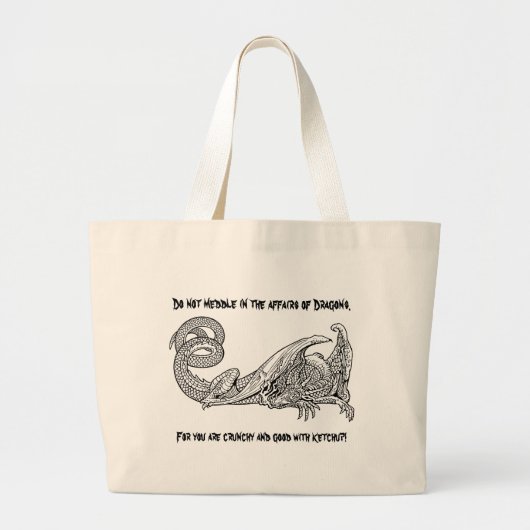 Grand Tote Bag Ketchup 2 de dragon (Devant)