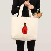 Grand Tote Bag Ketchup de tomate (Devant (produit))