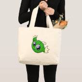 Grand Tote Bag Kiko vert de tourbillonnement (Devant (produit))