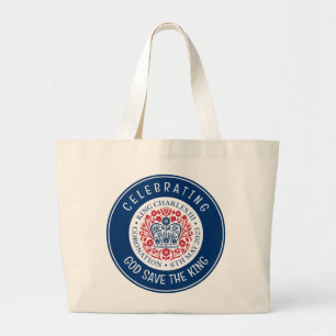 Grand Tote Bag KING CHARLES III Bleu de couronnement